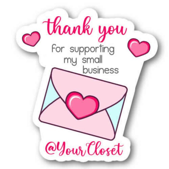 ♥️ 5x25 / 60 Thank You Stickers - Picture 2 of 2